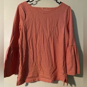 Striped Trumpet Sleeve Shirt